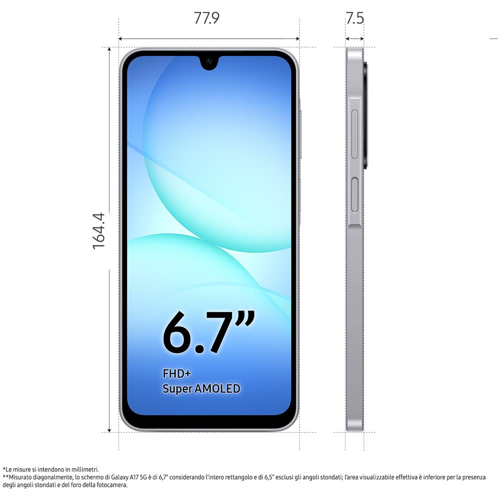 Samsung Galaxy A17 5G Gray 256GB Memoria 8GB Ram Display 6.7 Amoled 5000Mah 50M